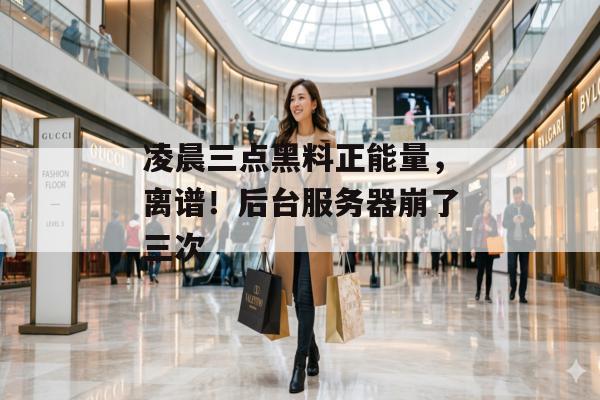凌晨三点黑料正能量，离谱！后台服务器崩了三次
